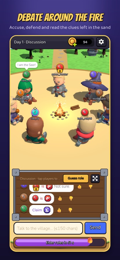 Debate around the fire